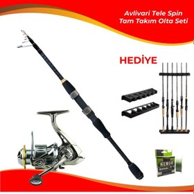 Resim Ryuji Rock Fish 228 Cm 3-16 Gr Tele Spin - Avlivari Yumoshi 3000 Metal 13+1 Bb Tam Takım Lrf Olta Seti-10273 
