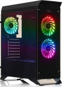 Resim R20 600W 80+3X12Cm Rgb,Usb 3.0,Cam Panel Uzaktan Kumandalı Oyuncu Boş Bilgisayar Kasası Dkchdiamondpro680Br Dark