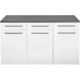 Resim Aya Mutfak 9 Çekmeceli Alt Modül -150 Cm - Çok Amaçlı Dolap -tezgah Dahil Beyaz 