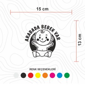 Resim SbtStore Arabada Bebek Var Sticker. Araba Sticker, Bebek Var Yapıştırma 