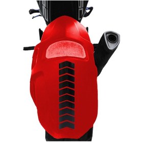 Resim Ok Tasarımlı Jet Siyah Çamurluk Kask Sticker Çınar Extreme 