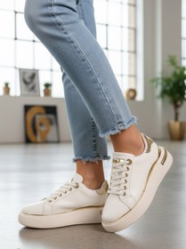 Resim AYAKMOD Beyaz Bağcıklı Hafif Kadın Sneaker Lady 029 Z 