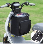 Resim Youtek Motosiklet Kask Çantası 17l Su Geçirmez Oxford Kumaş Ön Cep - Telefon, Yağmur Çorbası, Şarj Aleti Depolama Siyah, 30x25x18cm Siyah 