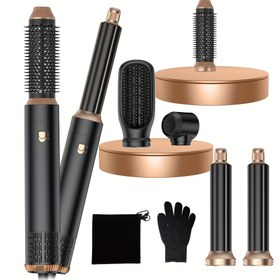 Resim 5 in 1 Saç Şekillendirici Saç Kurutma Makinesi Fırçası 60000RPM Yükseltme Fırçası Üfleme Makinesi Sıcak Hava Fırçası Sol ve Sağ Otomatik Sarma Hava Kıvırıcı Ayrılabilir Saç Şekillendirme Aracı İyonik Düzleştirici, AB Plu 