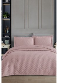 Resim Elart Yatak Örtüsü Helena Çift Kişilik 3 Parça 240x260 Cm Pudra Pudra 