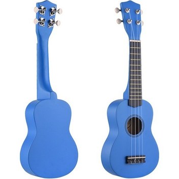Honmex 21 İnç Akustik Soprano Ukulele, Tam Orman Ağacı Gövde, Müzik Enstrümanı, Bağlantısız, Mavi