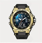 Resim Sunshine022 Erkek Kol Saati Altın Çift Ekran Alarm Kronometre Led Spor Digital Saat Diğer 