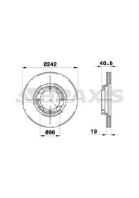 Resim Hyundai Excel Fren Diski On 1990-1995 Braxıs Ae0238 2adettir 