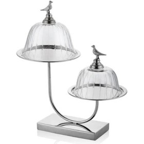 Resim Gürdamar Home Kek Standı Kapaklı 2li 42X23X47 cm 