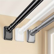 Resim 1-Pack Çağdaş Tarz Bahar Gerilimli Çubuk, Ayarlanabilir Metal Genişletilebilir Çubuk Balkon, Yatak Odası Gardırop ve Banyo için - Siyah Kaplama 