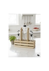 Resim Ahşap Doğal 3lü 2+1 Set Yağdanlık Ve Sosluk Takımı Set Ihlamur - Kavak 1 Set Ahşap 