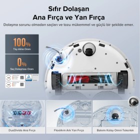 Resim Roborock Qrevo Edge 5V1 Akıllı Robot Süpürge - Beyaz 
