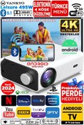 Resim Vankyo Leisure 495w Android Tv 4k Destekli Projeksiyon Cihazı 5gwi-fi 5.1bluetooth 220 Inç Ekran Dolby Ses 