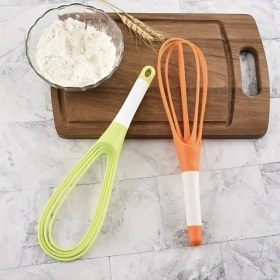 Resim Silikon Saplı 2 Işlevli Çırpıcı (Balon ve Düz) Nemere 