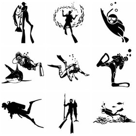 Resim N447-boyutu L-1-siyah-moda Mızrak Balıkçılık Dalış Zıpkın lar Ussr Eğlenceli Vinil Araba-şekillendirici Araba Etiket 