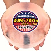 Resim 3/20 metre nano çift taraflı bant - yüksek viskoziteli su geçirmez şeffaf yapıştırıcı, yıkanabilir ve tekrar kullanılabilir, plastik, ahşap, cam, metal yüzeyler için uygun - mutfak ve banyo kullanımı için ideal seçim 
