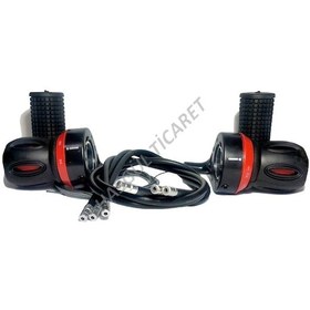 Resim Hsgl Bisiklet Vites Kolu Koldan Kırmızı 7x3 Rakamlı Beyaz - Mavi 