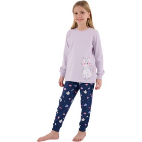 Resim Roly Poly Kız Çocuk Uzun Kollu Pijama Takım Lila - Lila / 5-6 Yaş 