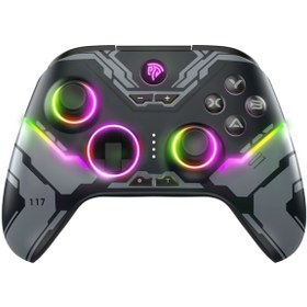 Resim Easysmx X15 - Kablosuz Gamepad - Hall Effect Stick - 7 Rgb - Siya 