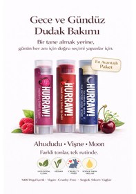 Resim Lip Balm 3 Lü Set Ahududu, Vişne Ve Moon Gece & Gündüz Dudak Bakımı 