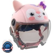 Resim Motion003 Pembe Pembe Motosiklet Kaskı Çocuk Beyaz Beyaz Aolan - Ur Beyaz - Pembe 