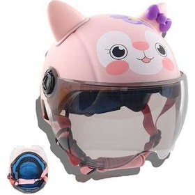 Resim Motion003 Pembe Pembe Motosiklet Kaskı Çocuk Beyaz Beyaz Aolan - Ur Beyaz - Pembe 