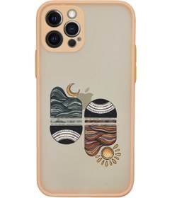 Resim mooodcase Iphone 12 Uyumlu Kamera Lens Korumalı Sunset Wave Desenli Lüx Telefon Kılıfı 