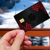 Resim 1 adet/2 adet/4 adet Kredi Kartı Çıkartması Seti, Gotik Tarz, Kırmızı Çiçek Desenli Kredi Kartı Çıkartması Seti, Debit Kartı Cilt, Banka Kartı Eğlenceli Cilt, Tatil Küçük Hediye, Mat Dokulu, Rahat El Hissi, Küçük Çip Kartlara Uygun 