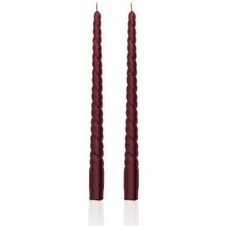 Resim Burgu Şamdan Mumu 2li Set Bordo 29 Cm 