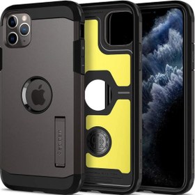 Resim Spigen iPhone 11 Pro ile Uyumlu Kılıf Tough Armor XP Gunmetal 