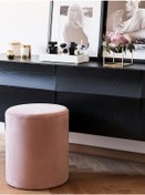 Resim Most Ekol Puf 11 Pembe Kadife Kumaş Evinize Teslim 