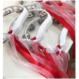 Resim Evsay 10 Adet Tef Kına Malzemesi Kına Gecesi Kurdaleli Tef Müzik Aleti Kırmızı 