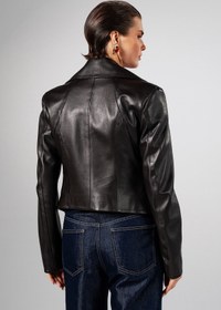 Resim Valmenti Kadın Hakiki Deri Kahverengi Blazer Ceket VLM4866 - L 