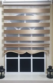 Resim StorBurada Zebra Stor Perde Sütlü Kahverengi ST 035 Kahverengi 60 x 200 