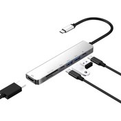 Resim Grc Accessory 7 In 1 Sd Tf Kart Okuyucu 2 Usb Type-c Hub Hdmı Girişli Macbook Çevirici Çoklayıcı Samsung S10 S20 