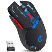 Resim Youtek Hxsj X30 2.4g Kablosuz Şarjlı Fare, 3 Dpı Ayarlı, Renkli Led, Dahili Pil, Siyah Optik 