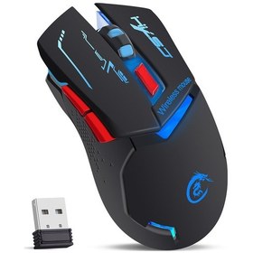 Resim Youtek Hxsj X30 2.4g Kablosuz Şarjlı Fare, 3 Dpı Ayarlı, Renkli Led, Dahili Pil, Siyah Optik 