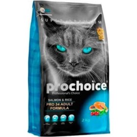Resim Prochoice Pro 34 Somonlu ve Pirinçli Yetişkin Kedi Maması 2 KG 