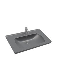 Resim Seramiksan Saturn A142021K Etajer Uyumlu Lavabo Mat Antrasit 80 CM 
