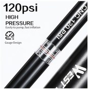 Resim Lemestar West Bıkıng Taşınabilir Bisiklet Pompası: 120psı Basınç Göstergeli, Acil Durum Ve Açık Hava Kullanımı İçin Pratik 