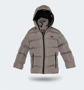 Resim Slazenger NEONS Çocuk Kapüşonlu Şişme Taş Gri Mont & Kaban 