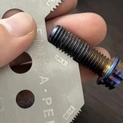 Resim Paslanmaz Çelik Vida & Cıvata Ölçüm Kalıbı - Hassas Gravür ve Metal İşleme için Mikrometre Ölçeği ile Kesin Diş Ölçer, Mühendisler, Makine Teknisyenleri için Dayanıklı Endüstriyel Ölçüm Aracı, Yarım Daire Tasarımı, Sağlam Yapı 