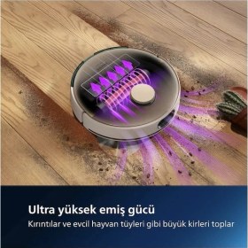 Resim Philips Premium 7000 Serisi 5000PA Emiş Gücü 180DK Kullanım Istasyonlu Robot Süpürge 