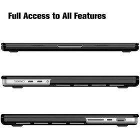 Resim Novstrap Apple Uyumlu MacBook Pro 16 İnç M3 A2991 İle Parlak Kılıf + Siyah Klavye Kılıfı + Film 