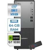 Resim Lenovo Thinkcentre Neo 50T Gen5 Intel Core I7 14700 64GB Ddr5 512GB SSD Windows 11 Pro Nvidia GT1030 4gb Masaüstü Bilgisayar 103012UAS0GL00P22 + Zetta Flash Bellek 