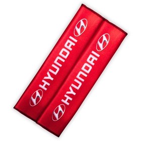 Resim Hyundai Uyumlu Dijital Baskılı Kırmızı Emniyet Kemer Ped 2'li Set 
