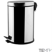 Resim Tema 81119 Pedallı 12 Lt Kapaklı Çöp Kovası 304 Kalite Krom 