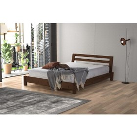 Resim Palma Ithal Ladin Masif Ahşap Karyola Ceviz 100 X 200 