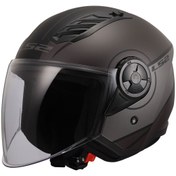 Resim LS2 AIRFLOW 2 COVER MAT SİYAH-GRİ KASK 