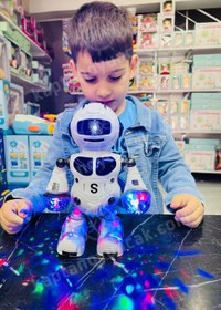 Resim Dans Eden 360 Derece Dönebilen Sesli Işıklı Robot Oyun Seti 